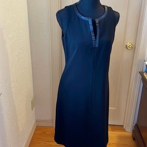 Tribal black sleeveless, split-neck dress, size 4